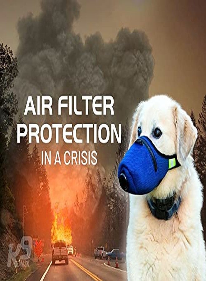 K9 Mask® Air Filter for Dogs with ‘Extreme Breathe’ Premium Air Filter with Refills - Blue (Medium) - Image 2